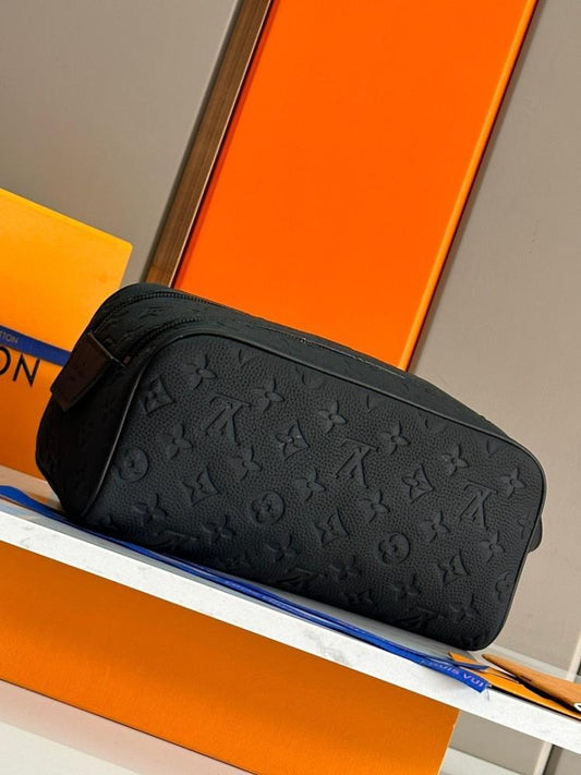 Elegant Monogram Leather Travel Bag