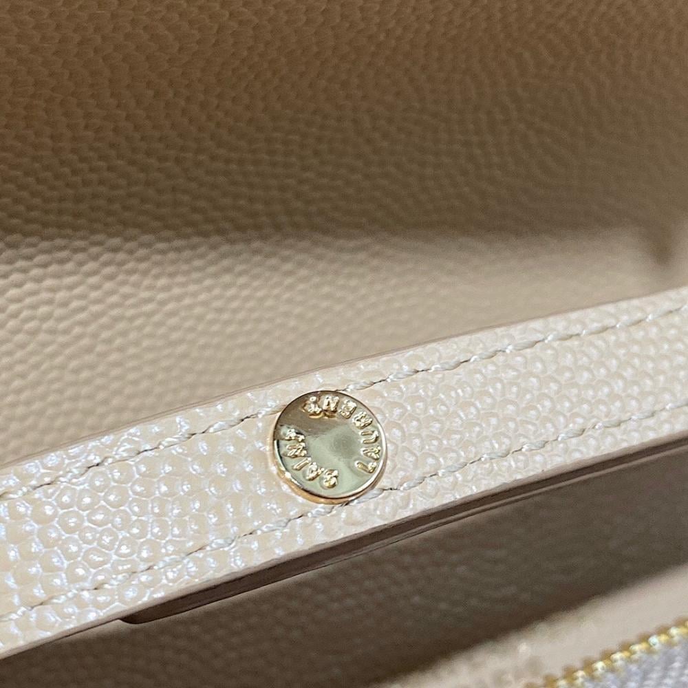 Classic Elegant Leather Top Handle Bag 22.5x14x4cm