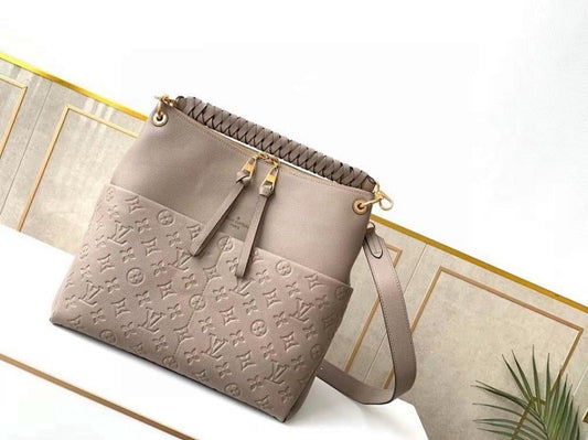 Modern Refined Woven Leather Top Handle Bag 33x30x16cm