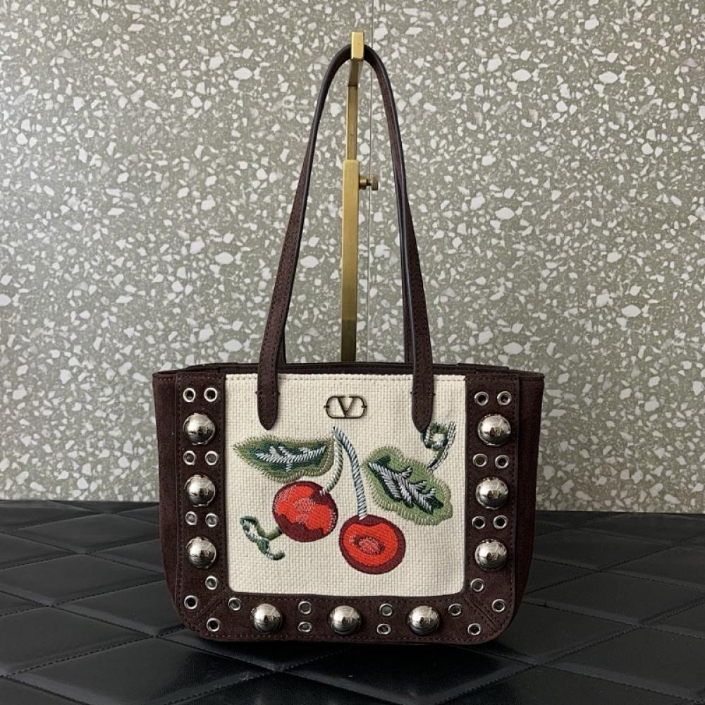 Embroidered Leather Top Handle Bag Style 1634686870