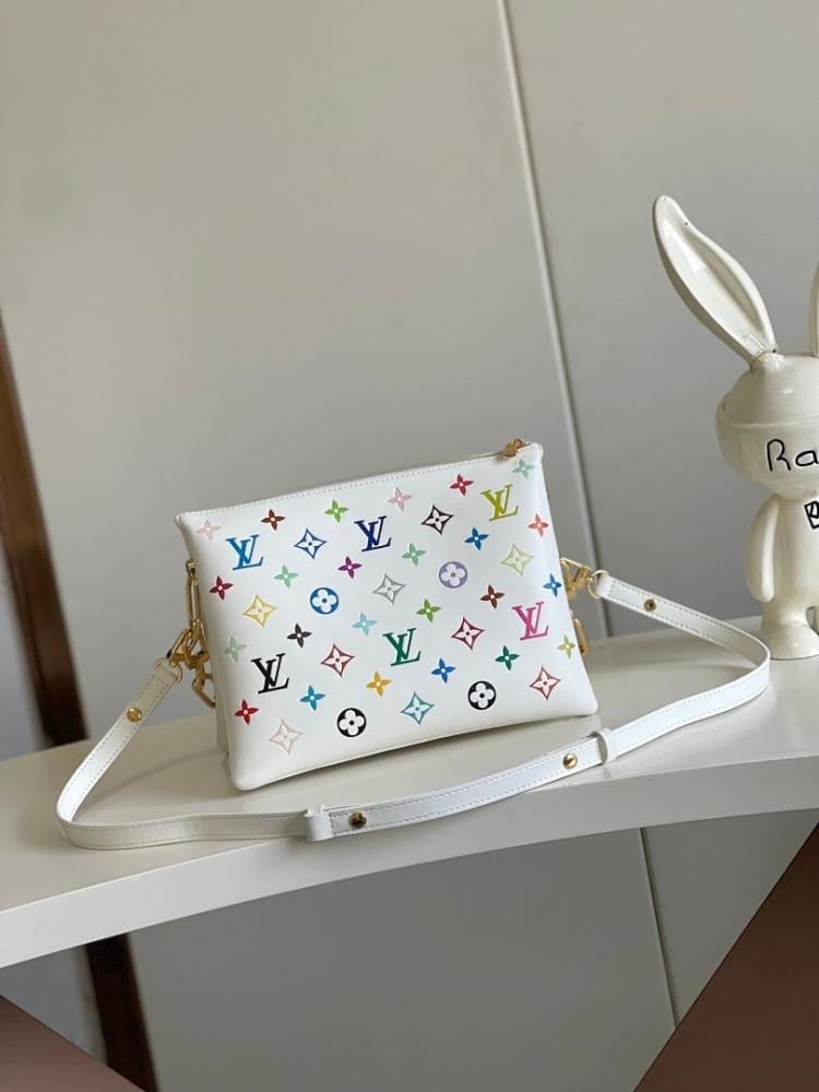 Classic Refined Monogram Leather Shoulder Bag 26x20x12cm