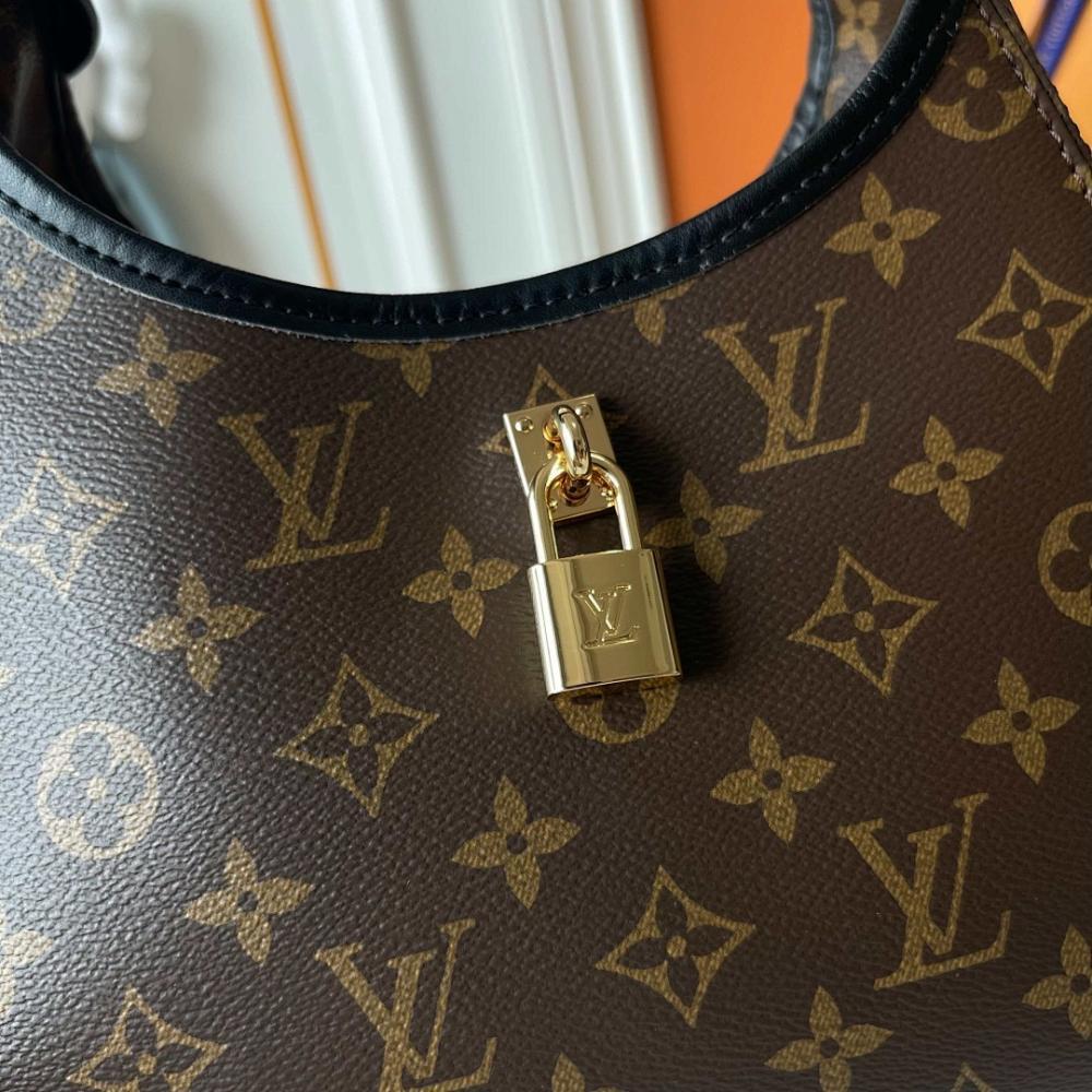Luxury Monogram Leather Hobo Bag