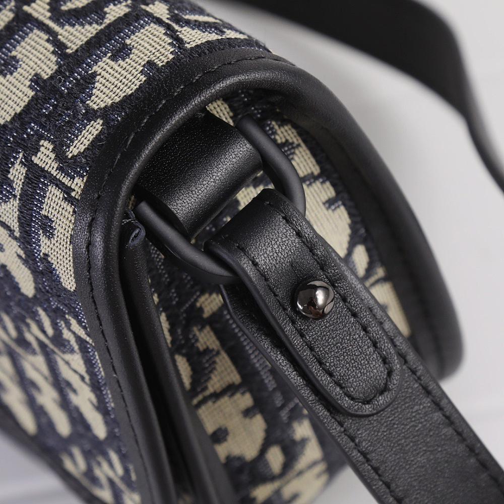 Luxury Stylish Black Printed Calfskin Shoulder Bag Black/Beige 20.5x16x5cm