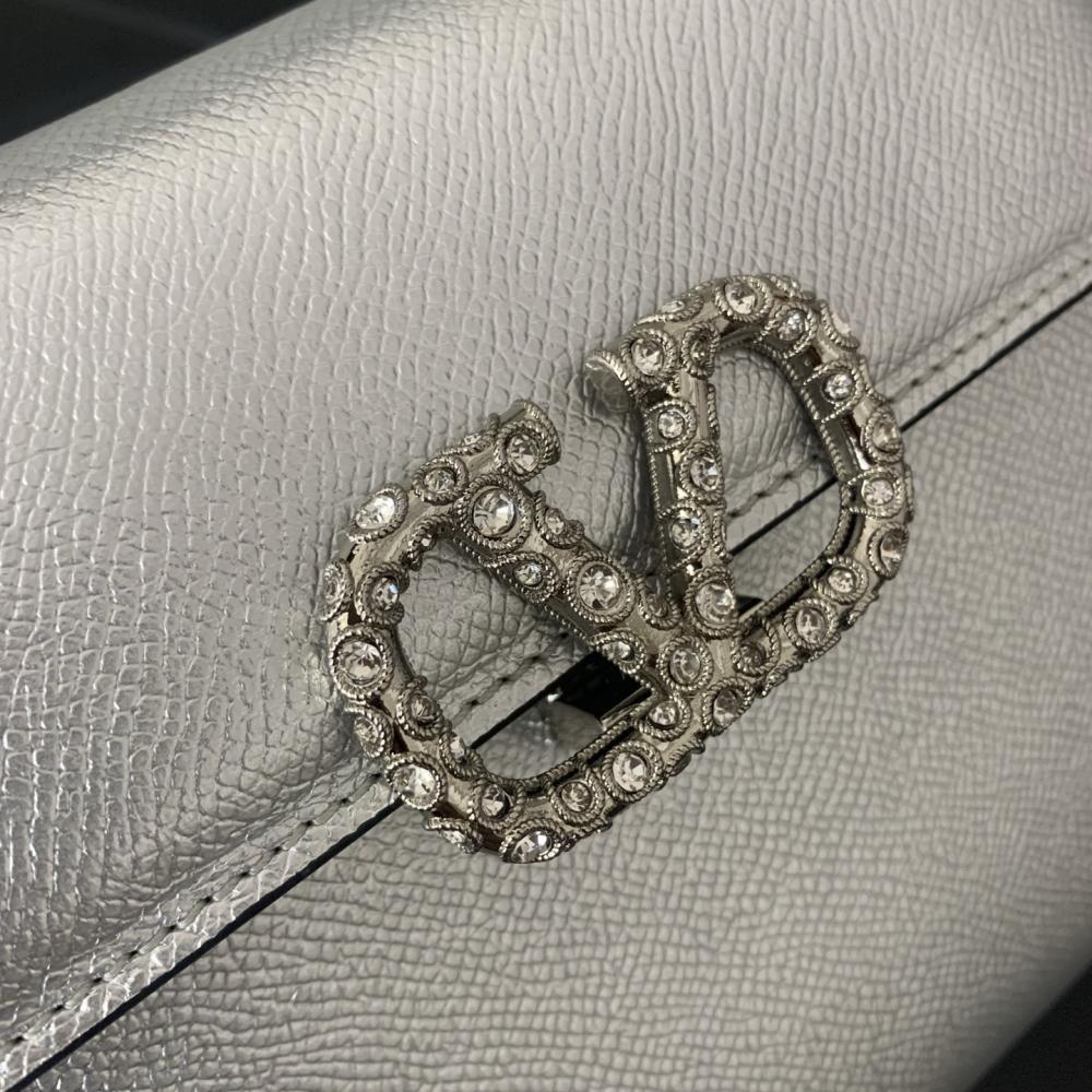 Crystal-Embellished Calfskin Shoulder Bag Style 55600161
