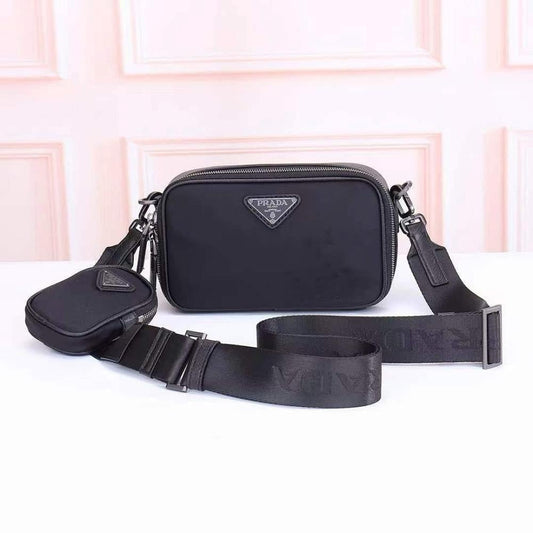 Classic Woven Nylon Shoulder Bag