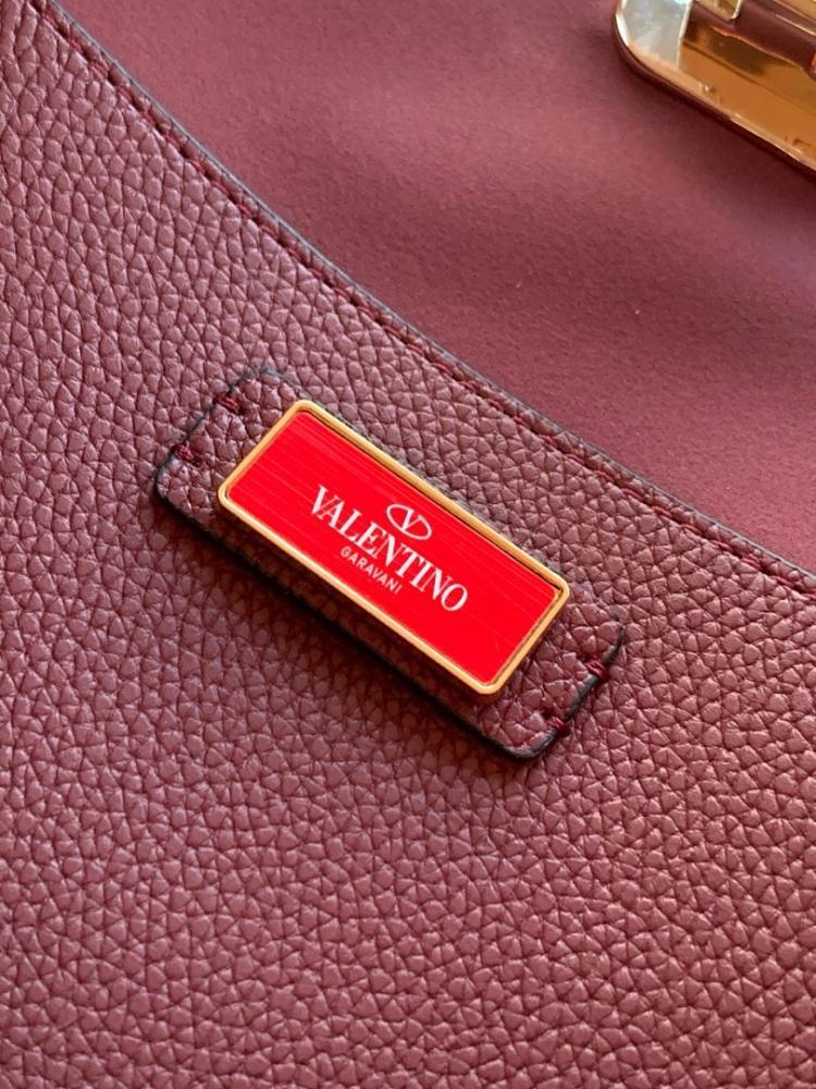 Stylish Studded Calfskin Shoulder Bag
