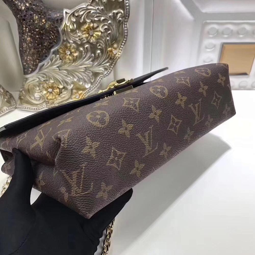 Elegant Gold Monogram Calfskin Crossbody Bag