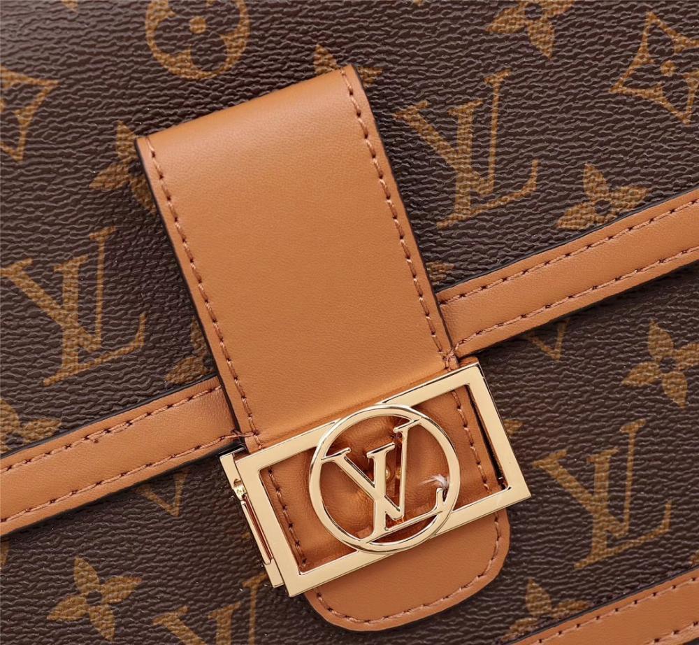 Luxury Stylish Monogram Leather Top Handle Bag 25x19x9cm