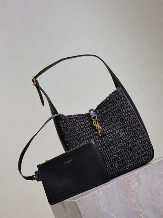 Classic Woven Raffia Top Handle Bag