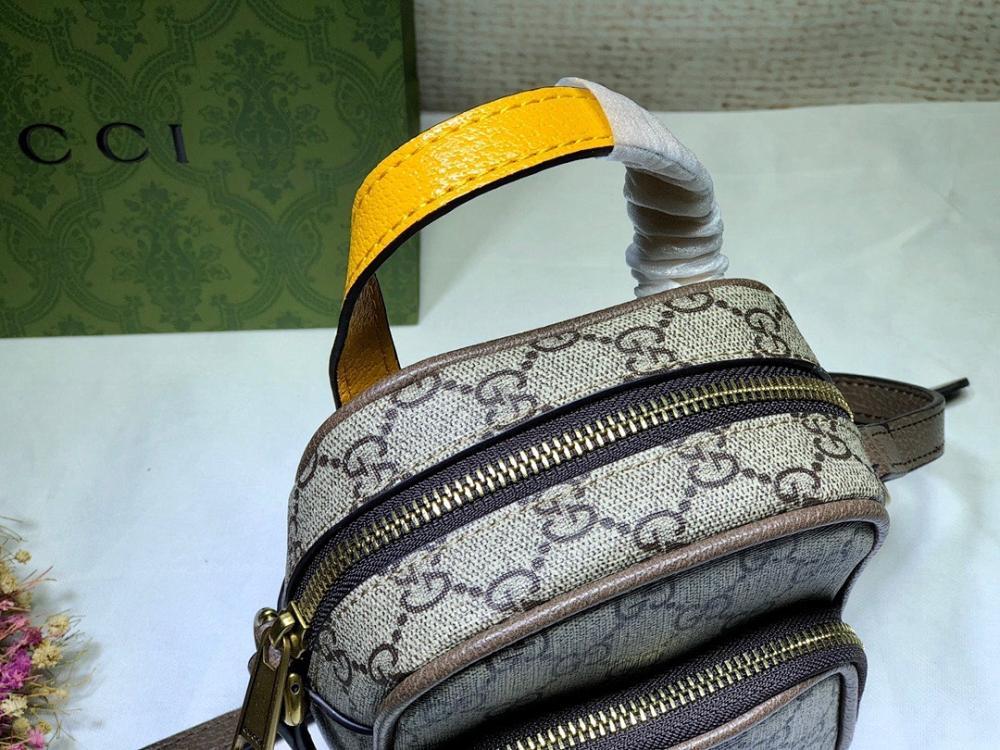 Stylish Refined Leather Top Handle Bag 12x16x7cm