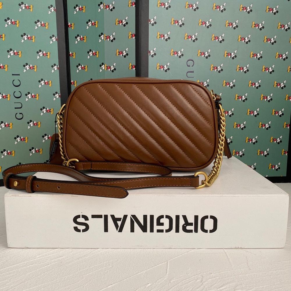 Alma Brown Quilted Leather Top Handle Bag 24x13x7cm