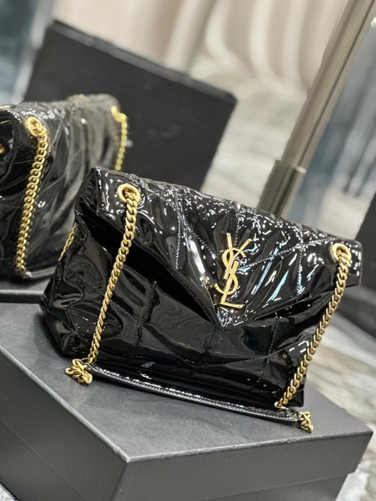 Classic Gold Quilted Leather Shoulder Bag
