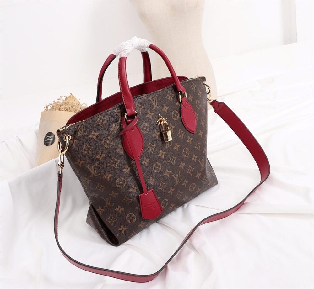 Modern Monogram Leather Tote Bag 36x28x17cm