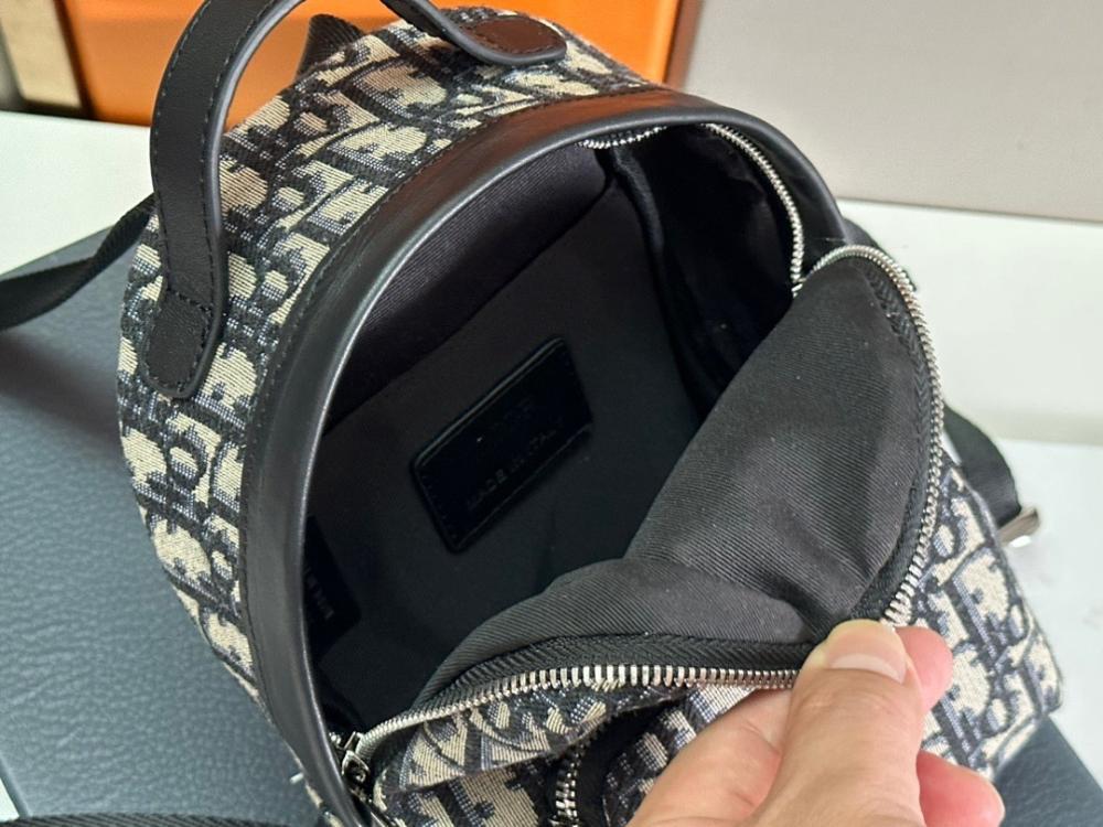 Modern Luxury Black Printed Leather Backpack