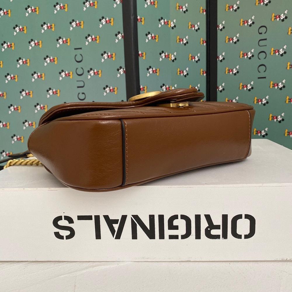 Alma Brown Quilted Leather Top Handle Bag 22x14x6cm