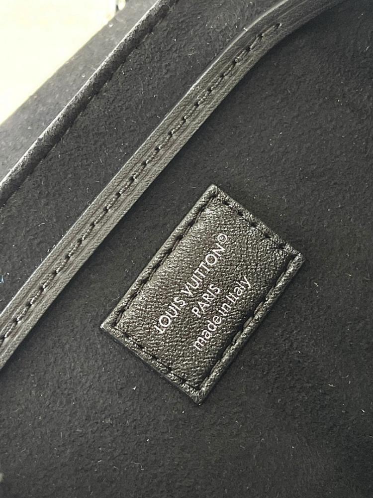 Luxury Stylish Black Leather Bag 28x30x18cm