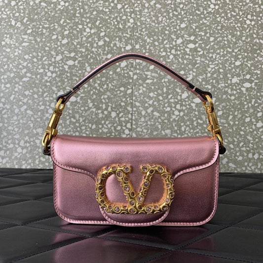 Crystal-Embellished Calfskin Wallet Style 1673511619