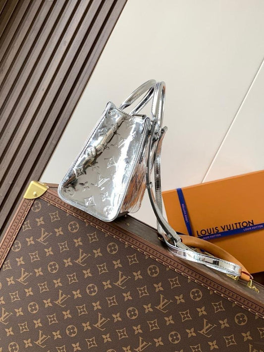 OnTheGo Silver Monogram Tote Bag Style 514107113