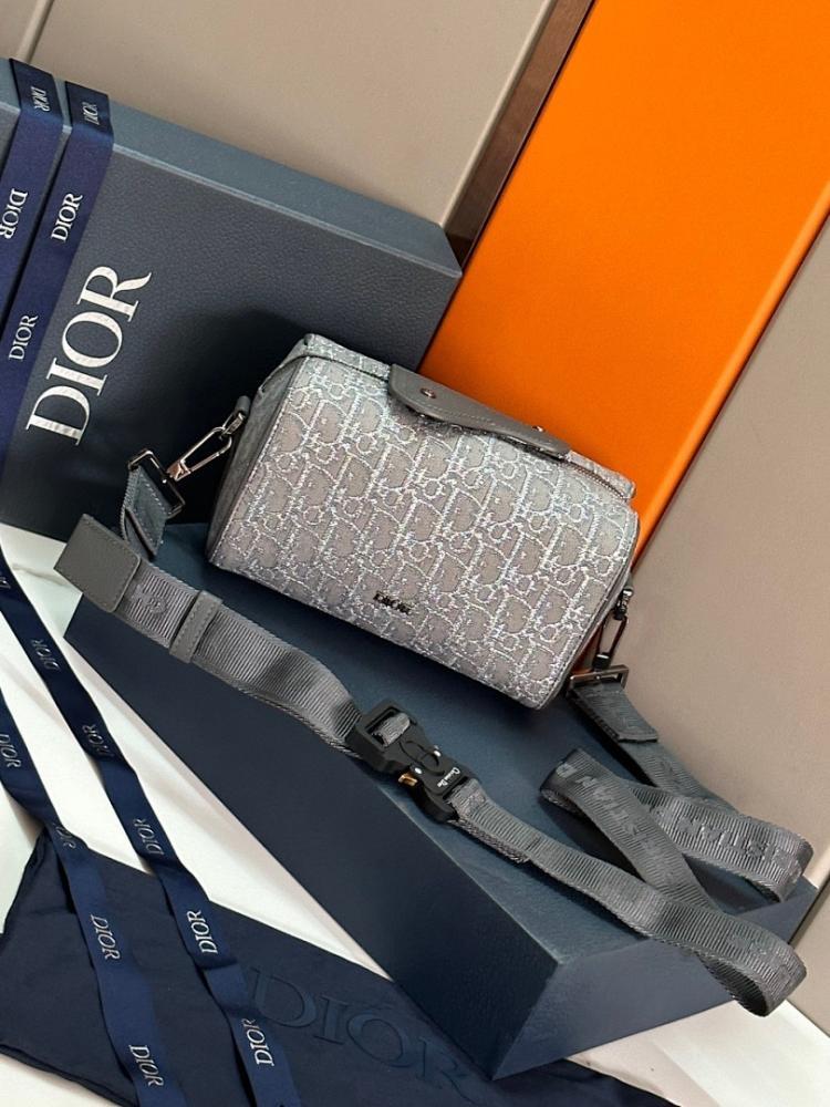Luxury Grey Printed Calfskin Shoulder Bag