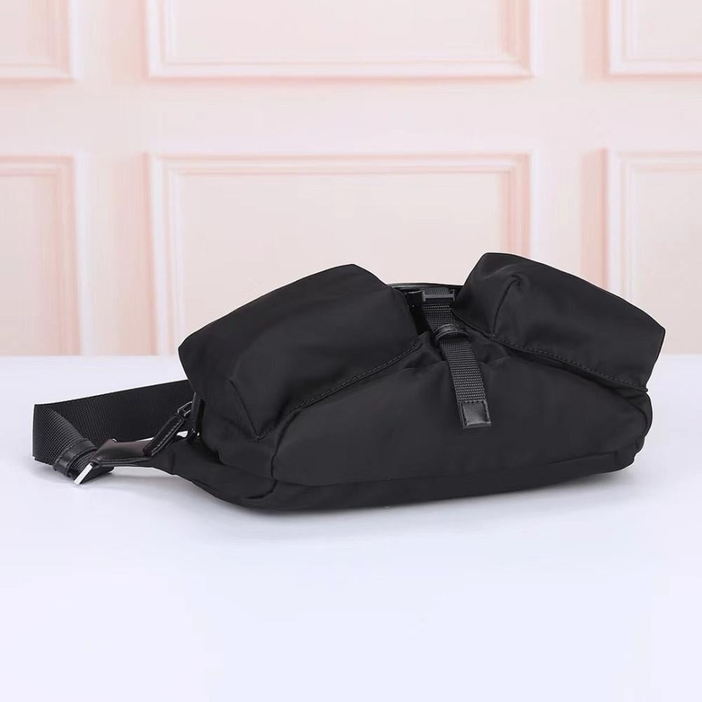 Elegant Refined Nylon Shoulder Bag 27x18x7cm