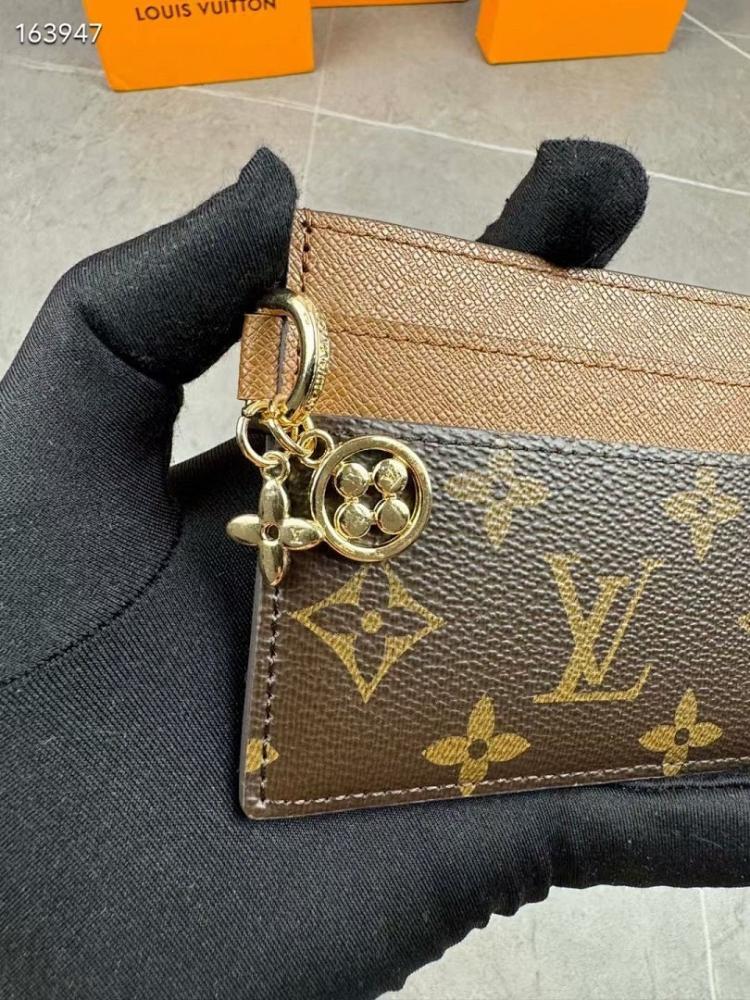Stylish Premium Monogram Leather Shoulder Bag 10.2x7.3x0.3cm