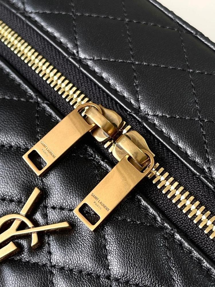Modern Luxury Black Leather Shoulder Bag