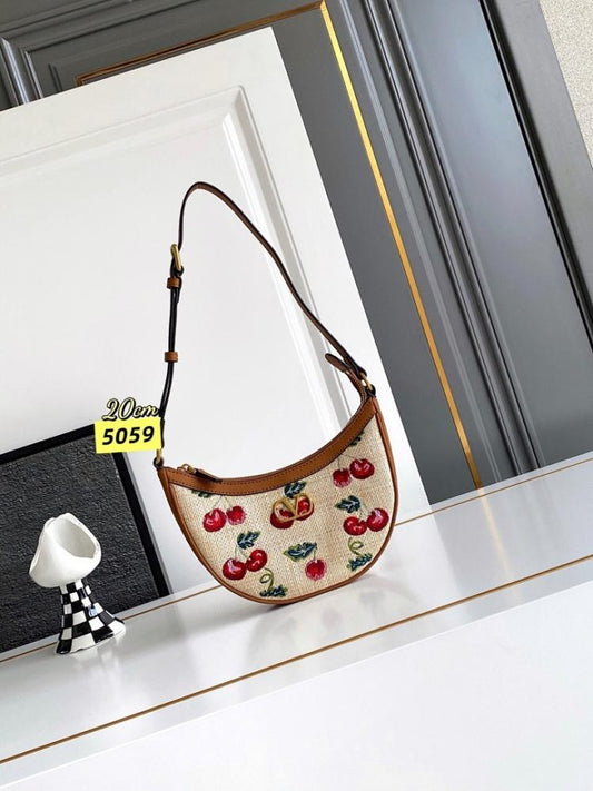 Classic Brown Embroidered Leather Bag