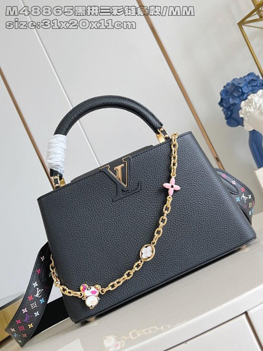 Calfskin Top Handle Bag Pink