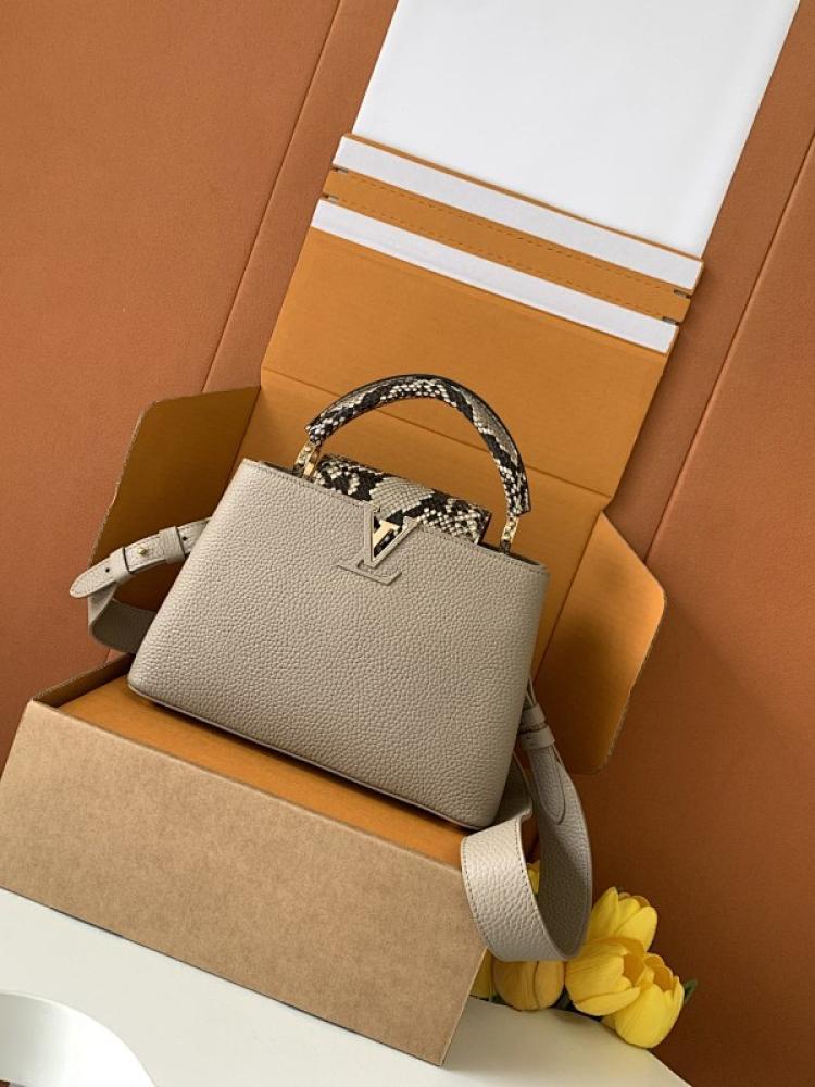 Gold Leather Top Handle Bag Style 1403337057