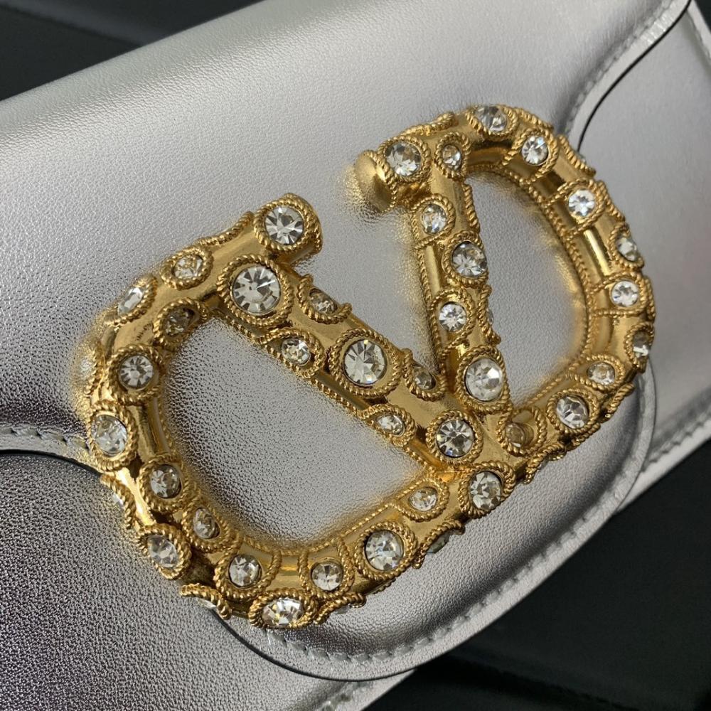 Crystal-Embellished Calfskin Wallet Style 1356258043