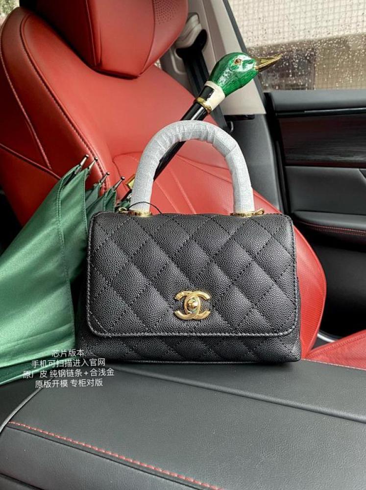 Leather Top Handle Bag Style 409848546
