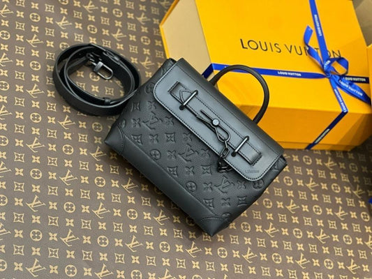 Stylish Refined Leather Crossbody Bag 25x9x10cm