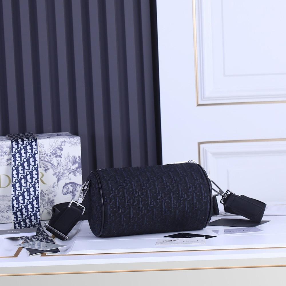 Modern Black Printed Calfskin Shoulder Bag 21x13x13cm