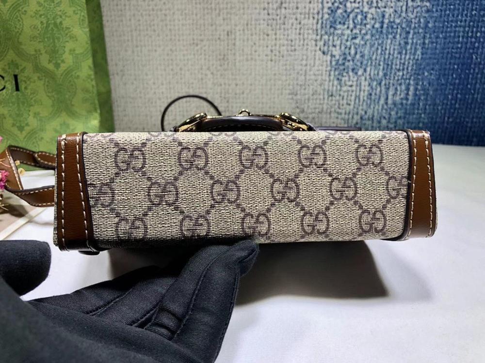 Elegant Refined Leather Top Handle Bag 18x12x5cm
