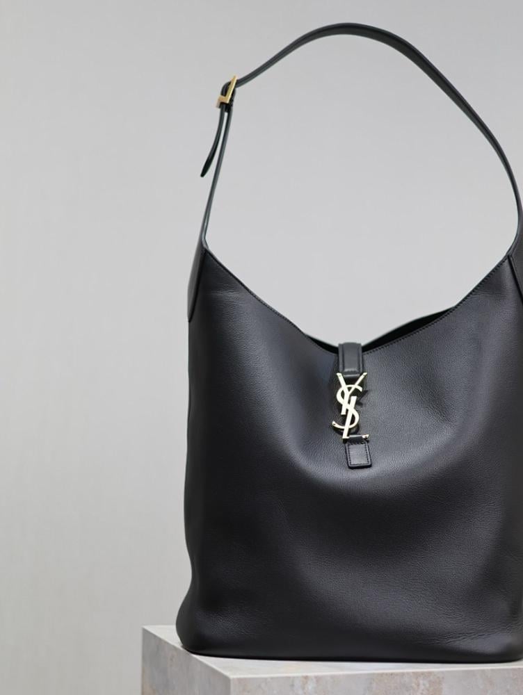 Classic Elegant Leather Bucket Bag