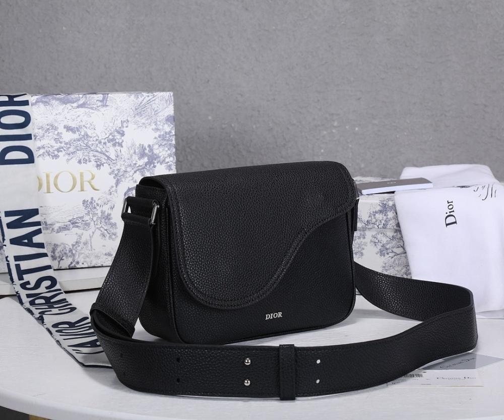 Modern Black Printed Calfskin Shoulder Bag 23x18x6cm