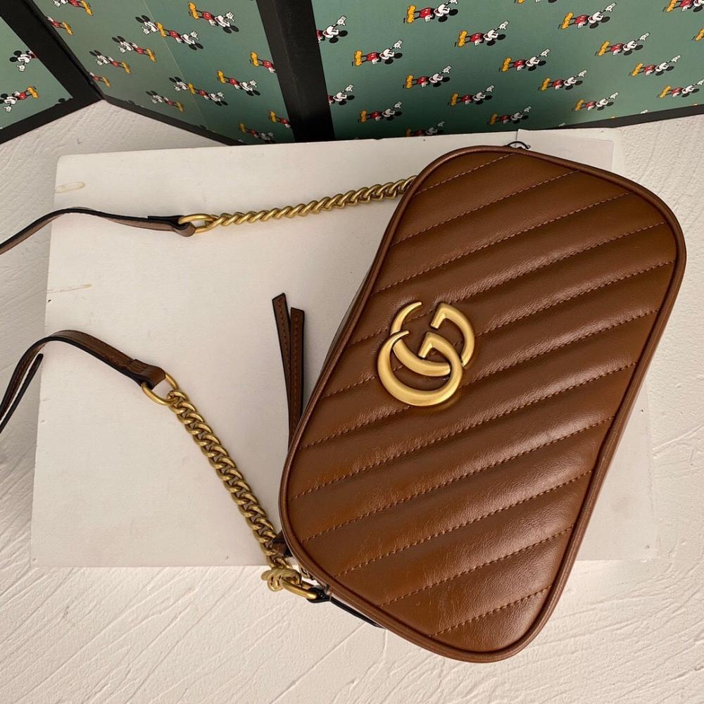 Alma Brown Quilted Leather Top Handle Bag 24x13x7cm