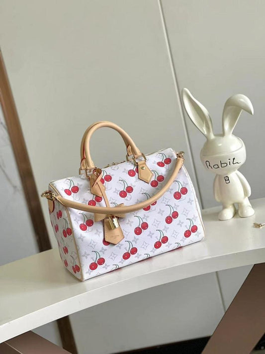 Speedy Monogram Leather Shoulder Bag 30x21x17cm