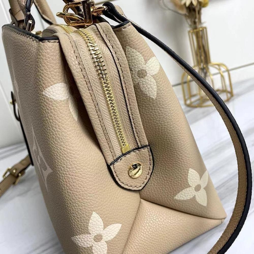 Italian-Inspired Luxury Leather Shoulder Bag Pink 29x18x12.5cm