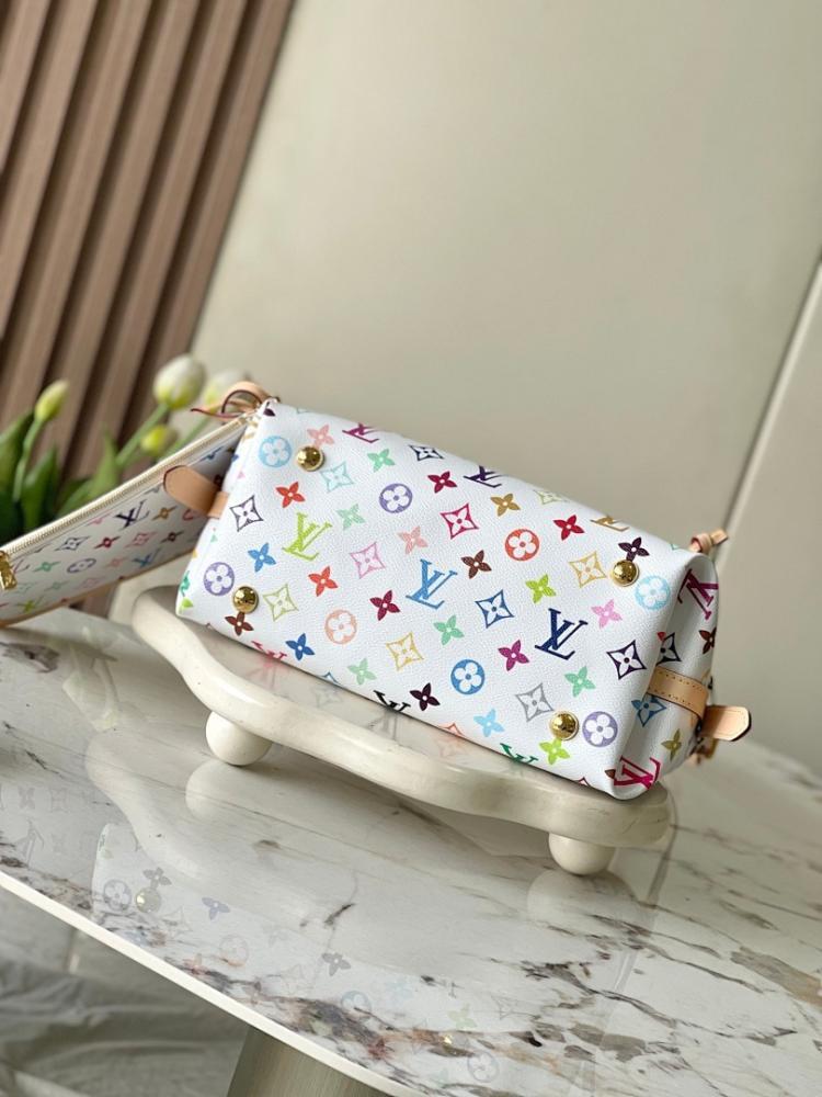 Modern Monogram Leather Top Handle Bag 29x24x12cm