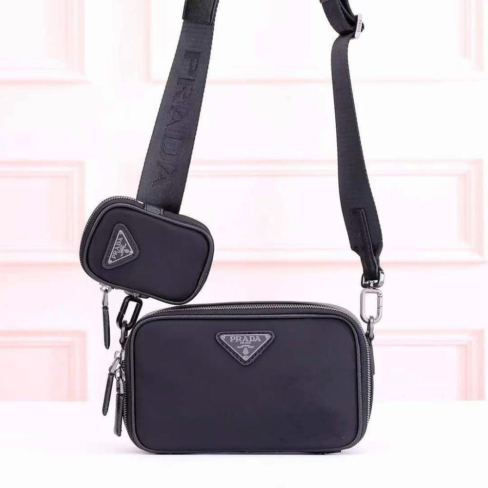 Classic Woven Nylon Shoulder Bag
