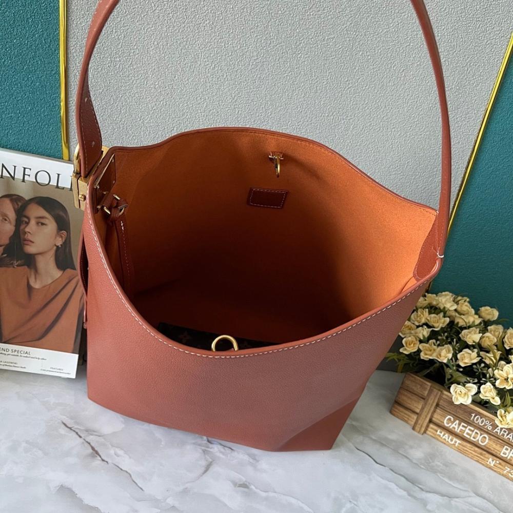 Classic Refined Monogram Leather Hobo Bag 31x35x18cm