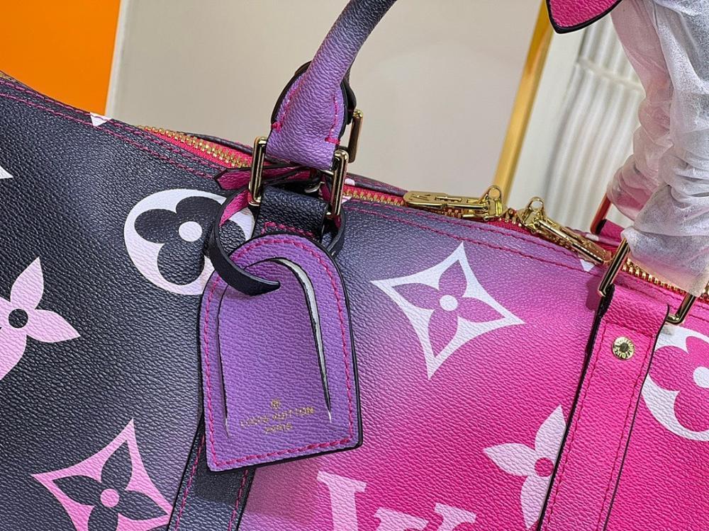 Elegant Stylish Leather Shoulder Bag Pink 45x27x20cm