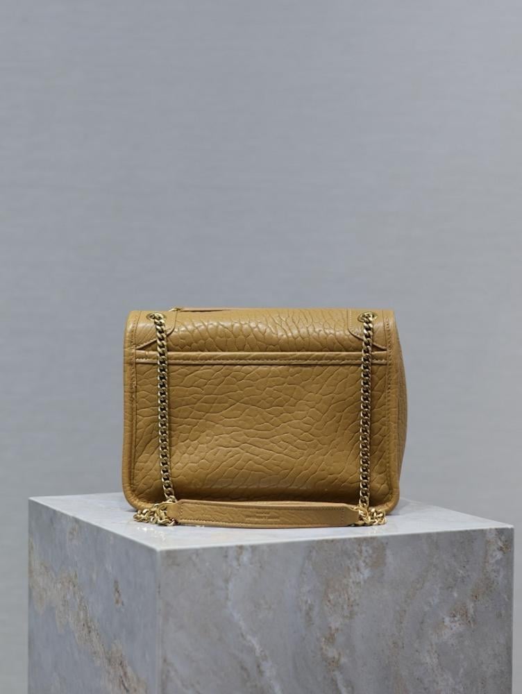 Luxury Gold Leather Shoulder Bag