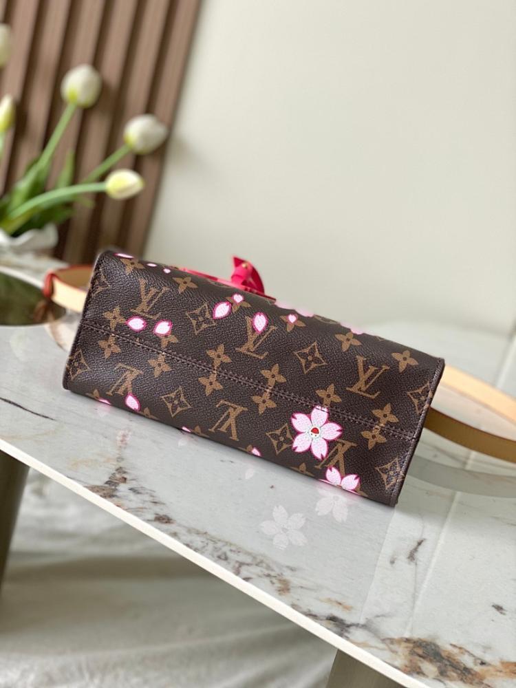 OnTheGo Monogram Leather Top Handle Bag Pink