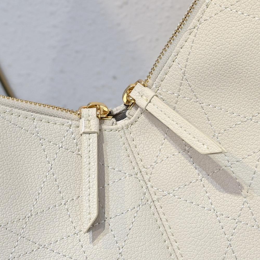Stylish Gold Embroidered Calfskin Shoulder Bag