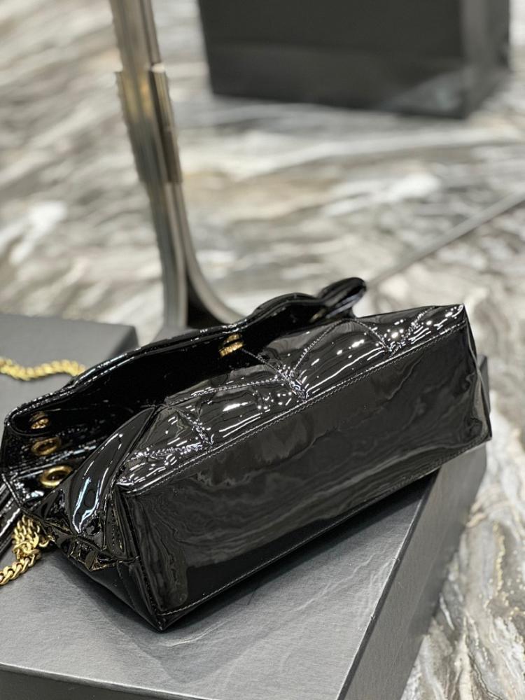 Classic Gold Quilted Leather Shoulder Bag