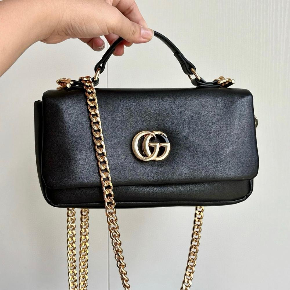 Stylish Premium Leather Crossbody Bag 21x12.5x4.5cm