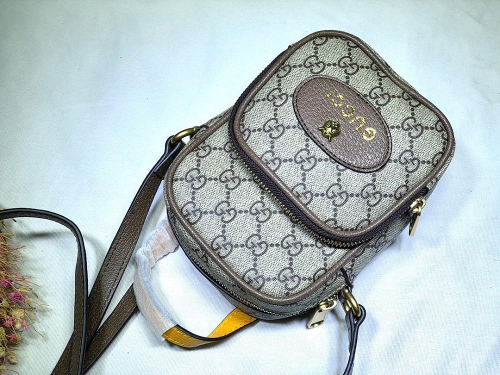 Stylish Refined Leather Top Handle Bag 12x16x7cm