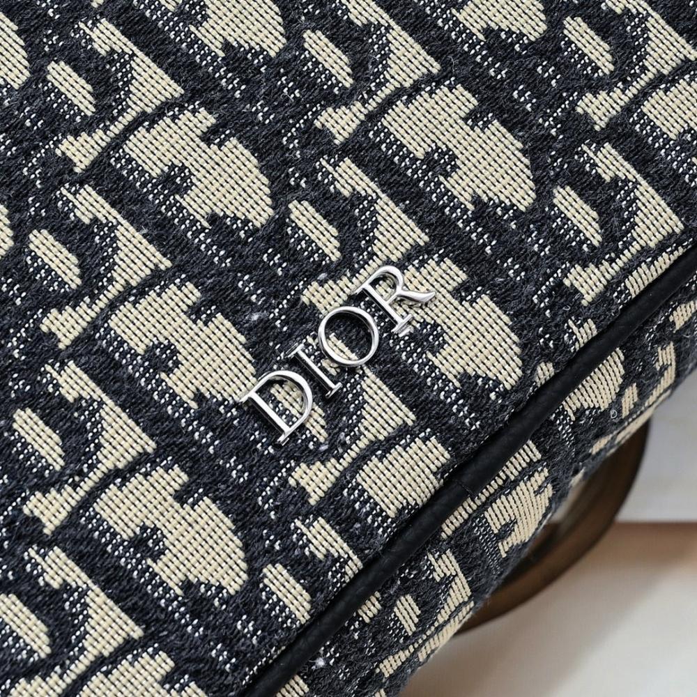 Classic Elegant Black Printed Calfskin Shoulder Bag Black/Beige 24x14x5cm